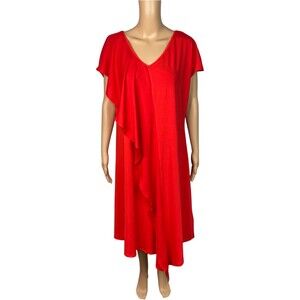 H By Halston Asymmetrical Red Dress Size Large